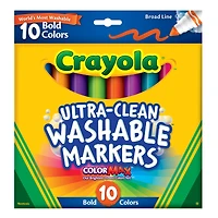 Crayola® Ultra-Clean Broad Line Bold Markers, 10 Count