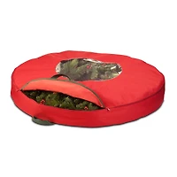 Honey Can Do Red Holiday Wreath Storage, 36"
