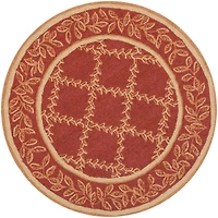 Chelsea Leaf Border 3' X 3' Round Area Rug