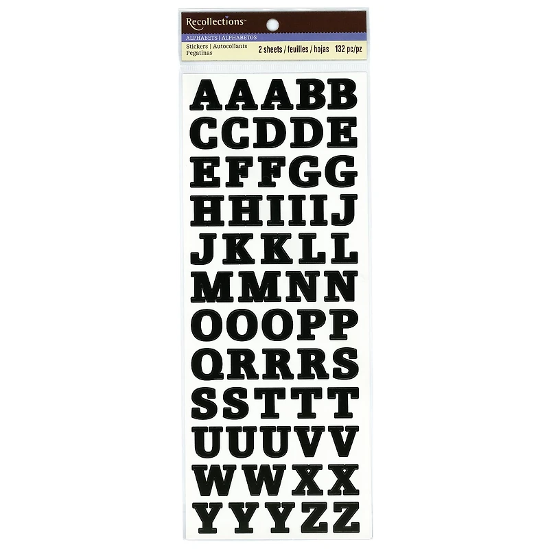 Black Small Font Alphabet Stickers by Recollections™