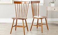Parker Spindle Side Chair Set of 2 in Oak