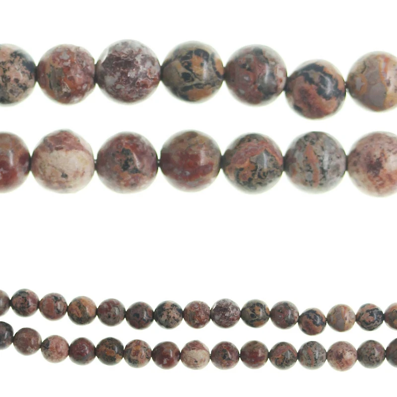 12 Pack: Leopard Jasper Round Beads, 8mm by Bead Landing™