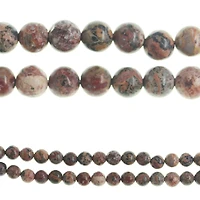 12 Pack: Leopard Jasper Round Beads, 8mm by Bead Landing™