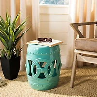 Double Coin Garden Stool in Light Blue