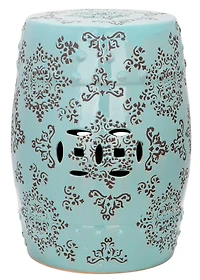Medallion Garden Stool in Robins Egg Blue