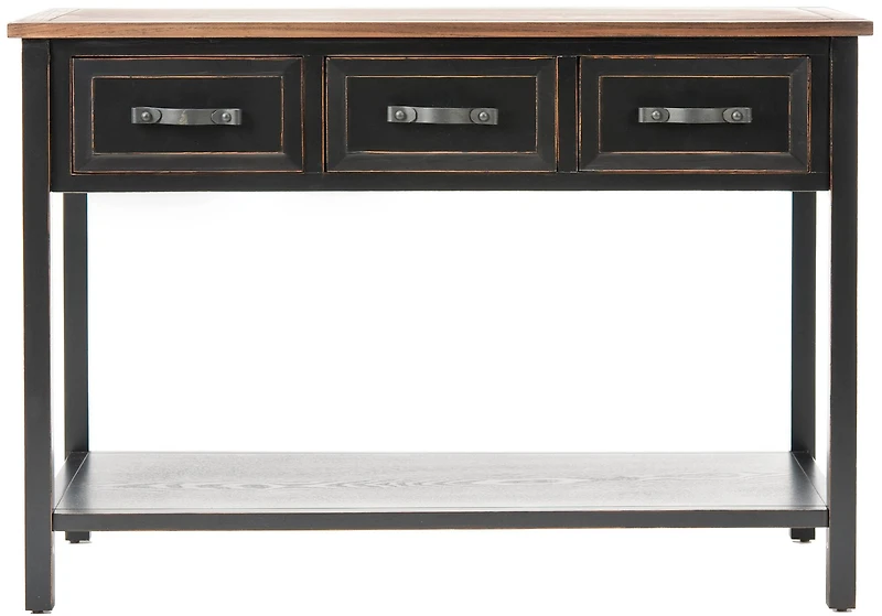 Aiden Console Table in Black & Oak