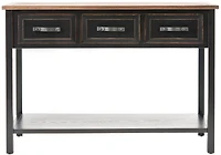 Aiden Console Table in Black & Oak