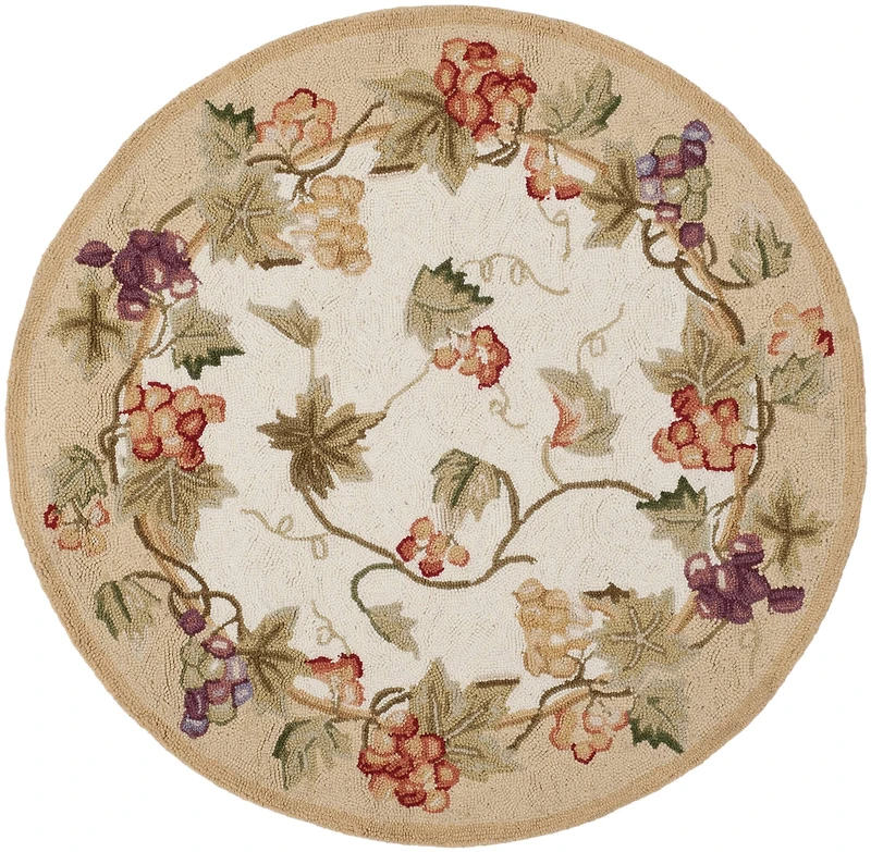 Chelsea Scolling Vines 3' X 3' Round Area Rug