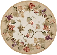 Chelsea Scolling Vines 3' X 3' Round Area Rug