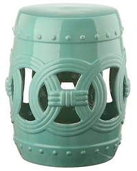 Double Coin Garden Stool in Light Blue