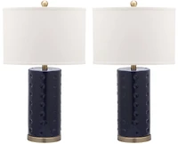 Roxanne Table Lamp Set in Navy