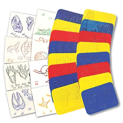 Roylco® Animal Track Rubbing Plates, Pack of 16