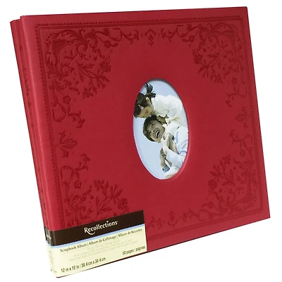 6 Pack: Red Faux Leather Mega Scrapbook by Recollections®