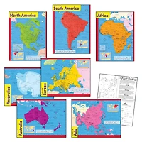 Continents Learning Charts Combo Pack, Set of 7