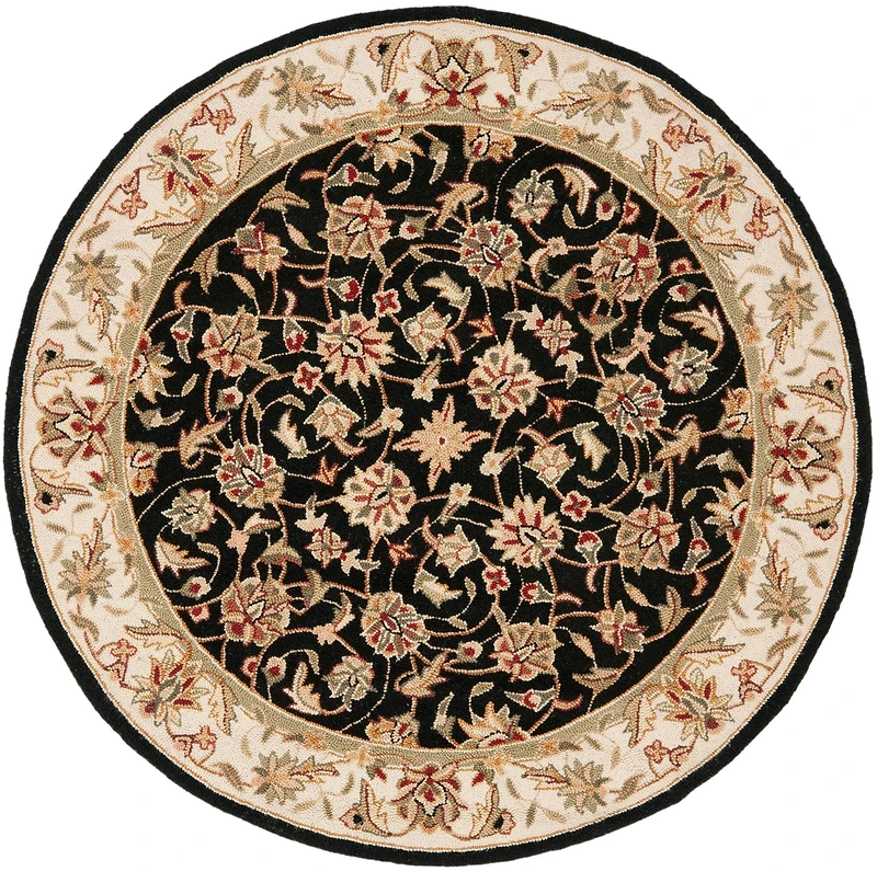Chelsea Floral Border 4' X 4' Round Area Rug