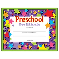 Trend Enterprises® 8.5" x 11" Preschool Certificate, 6 Pack Bundle