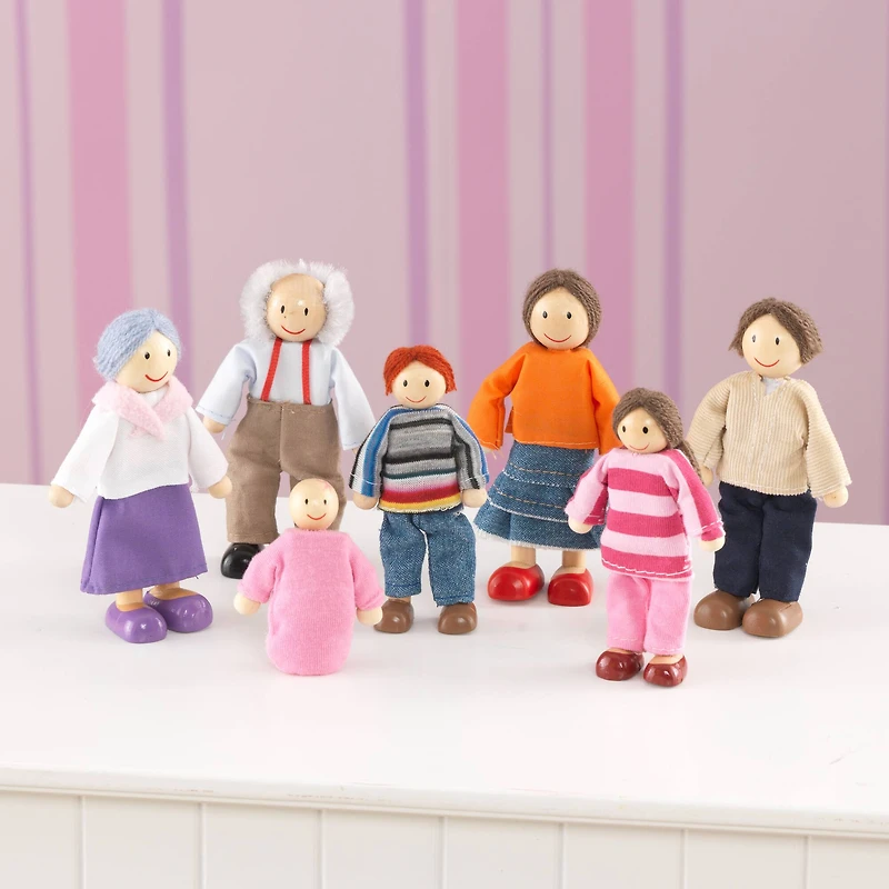 KidKraft Doll Family of 7, Caucasian