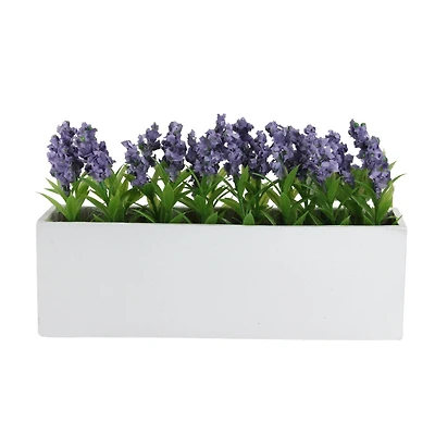 4" Artificial Purple Flowering Lavender Plant Decoration
