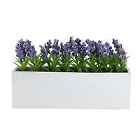 4" Artificial Purple Flowering Lavender Plant Decoration