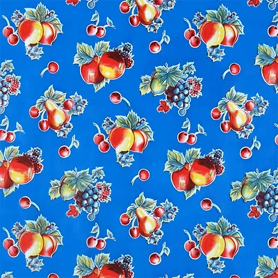 Blue Pears & Apples Oilcloth