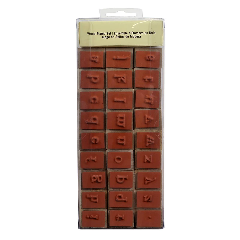 12 Pack: Lowercase Alphabet Wood Stamp Set by Recollections™