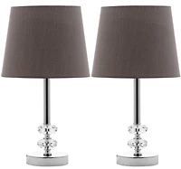 Ashford Crystal Orb Lamp Set in