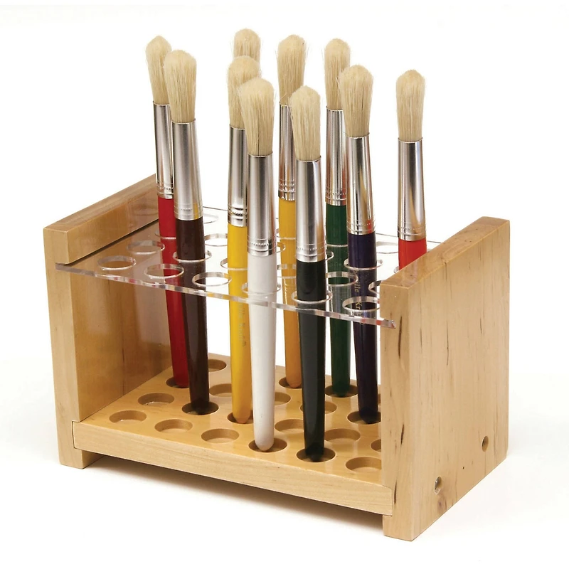 Wooden Paint Brush Holder