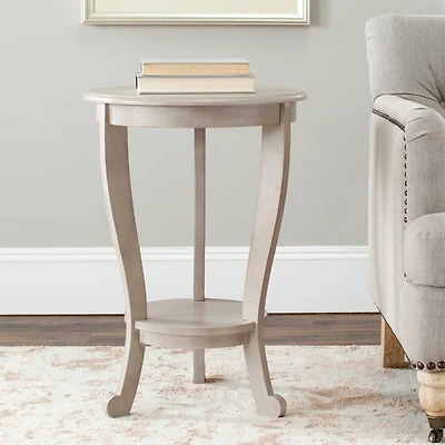 Mary Pedestal Table in Vintage Grey