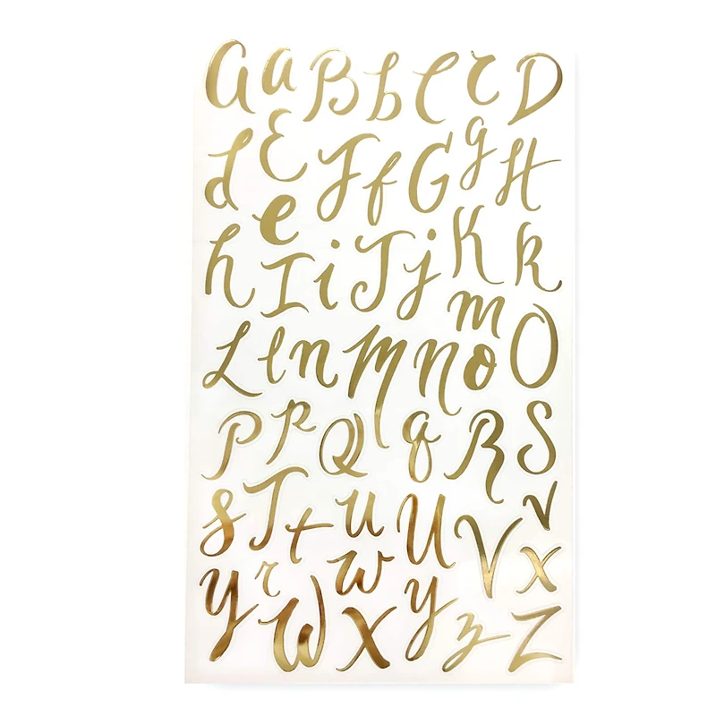 Gold Foil Hand Script Alphabet Stickers by Recollections™