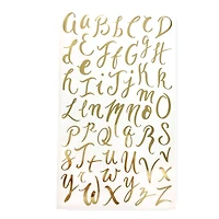 Gold Foil Hand Script Alphabet Stickers by Recollections™