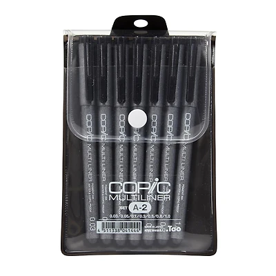 Copic® Black Multiliner Pen Set, A-2