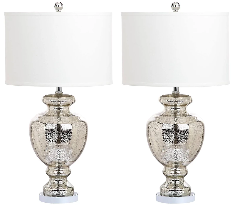 Morocco Glass Lamp Set in Mercury