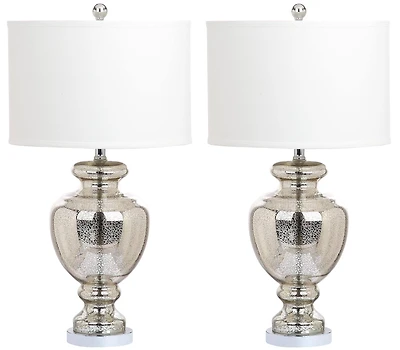 Morocco Glass Lamp Set in Mercury