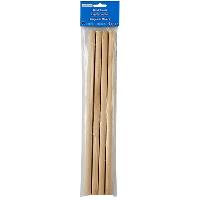 12 Packs: 4 ct. (48 total) 7/16" x 12" Wooden Dowels by Creatology™