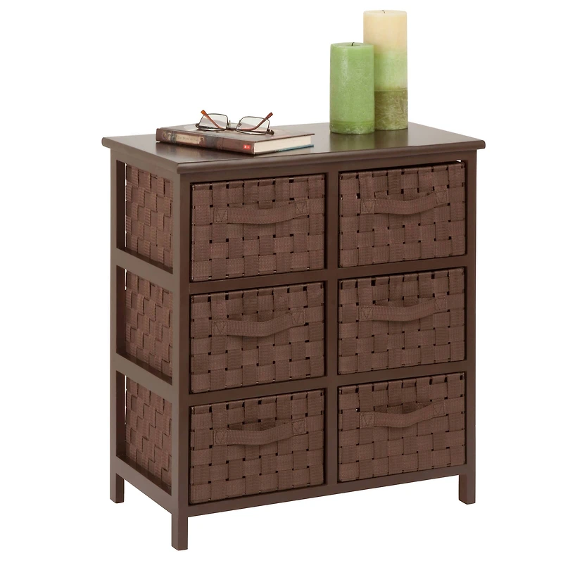 Honey Can Do 6 Drawer Woven Strap Storage Chest