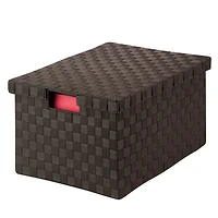 Honey Can Do Espresso Large Woven File Box