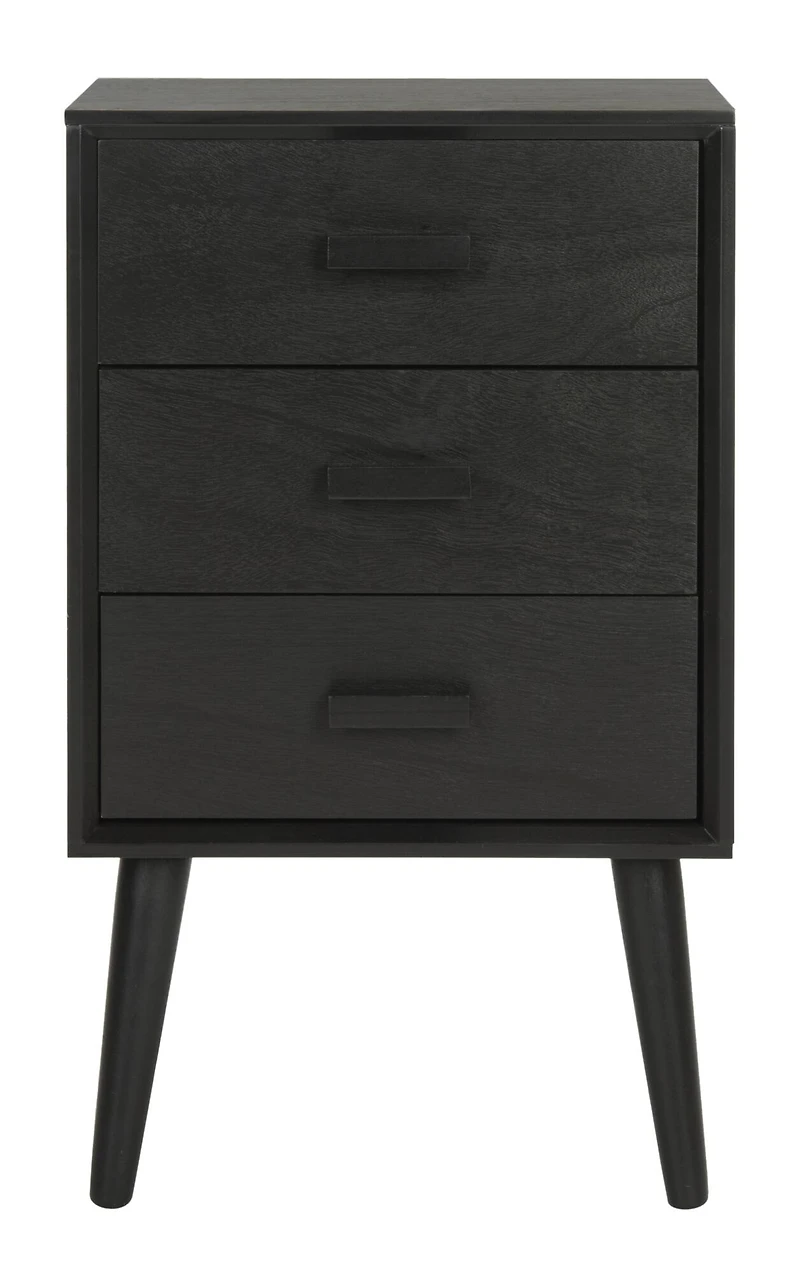 Pomona 3 Drawer Chest in Black