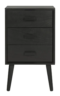 Pomona 3 Drawer Chest in Black