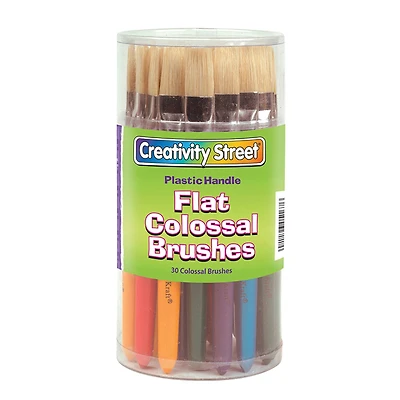 Colossal Brush, Natural Bristle, Flat, 30 Set