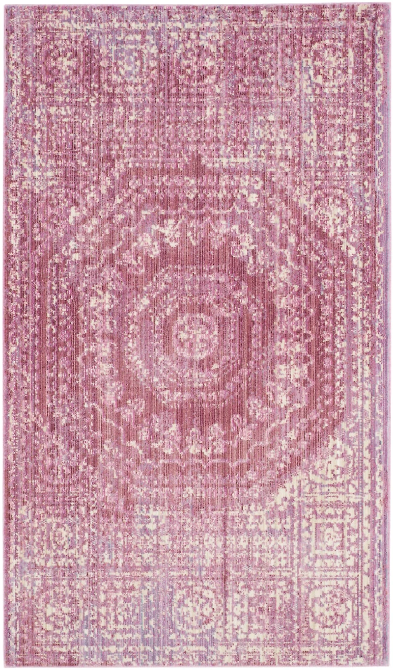 Valencia Distressed Medallion 3' X 5' Area Rug