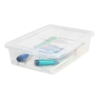 Iris® Clear 28 Qt Storage Box, 10 Pack