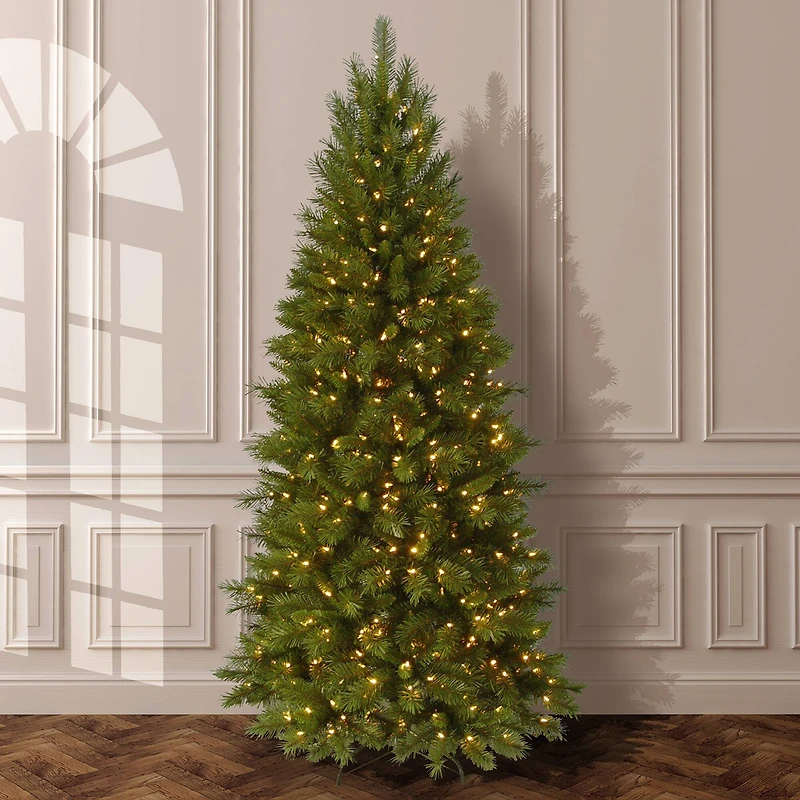7.5 ft. Pre-lit Winchester Pine Pine Full Artificial Christmas Tree, Clear Lights