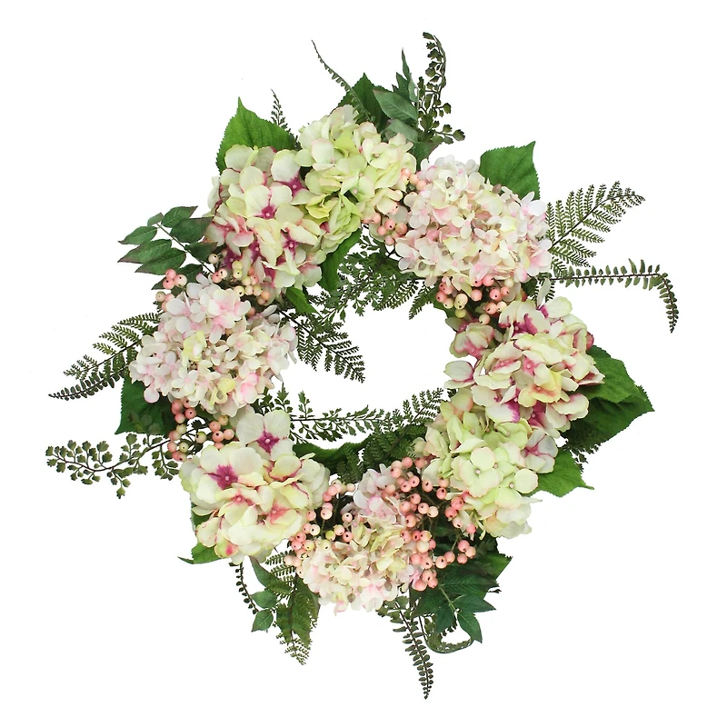 24" Hydrangea & Berry Floral Wreath