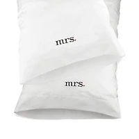 Hortense B. Hewitt Co. Pillowcase Set, Mrs. & Mrs.