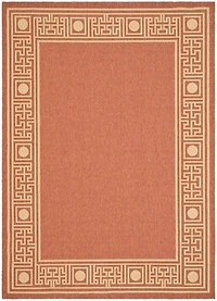 Courtyard Key Border 4' X 5'-7" Area Rug