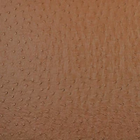 Ostrich Faux Leather Vinyl, Saddle Brown