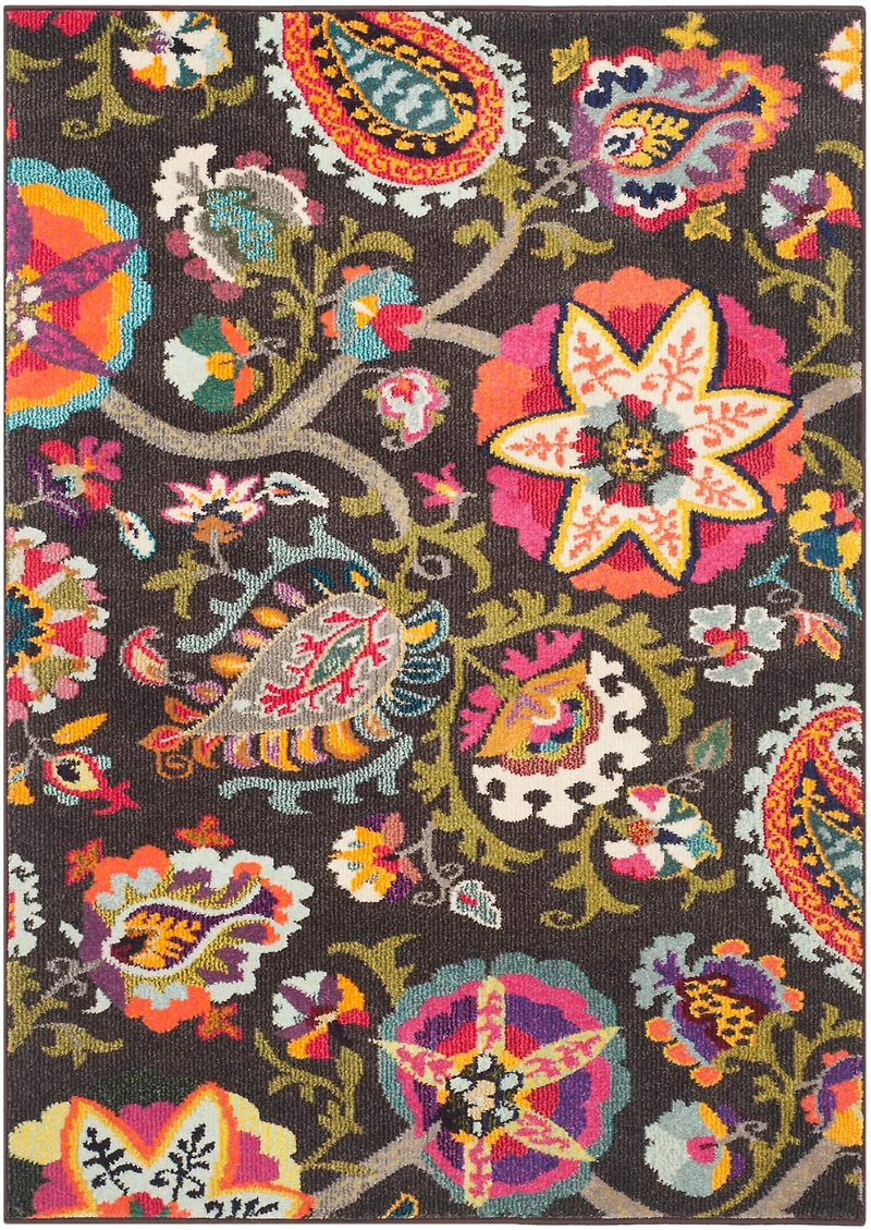 Monaco Boho Floral 4' X 5'-7" Area Rug