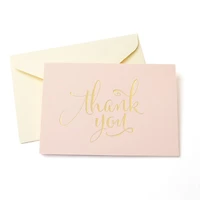 8 Packs: 40 ct. (320 total) Blush & Gold Thank You Cards & Envelopes by Celebrate It™