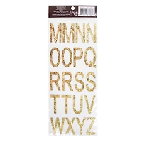 12 Pack: Gold Chunky Glitter Alphas by Recollections™