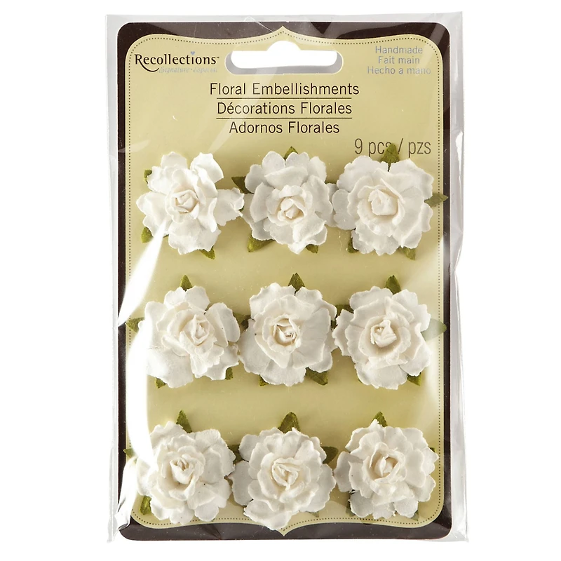 12 Packs: 9 ct. (108 total) White Rose Embellishments by Recollections™